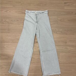 ZARA SAILOR JEANS Light Gray Women's Jeans